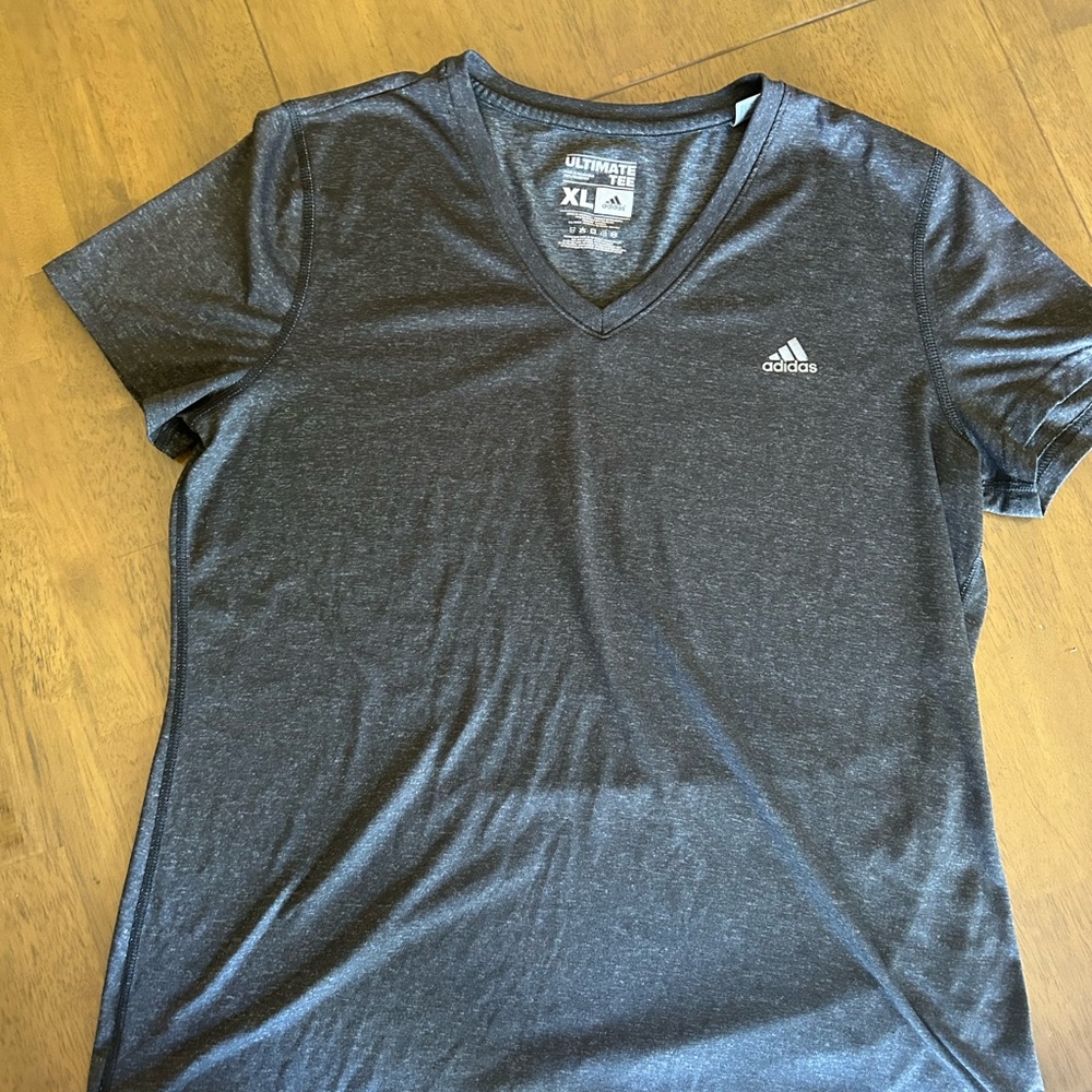 Adidas women Gray V-Neck Shirt